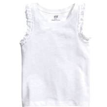 Майка H&M 5032625 122-128 см белая: Тип Майки
