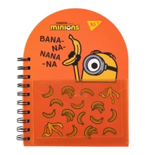 Блокнот Yes Minions подвійна спіраль із пластиковою кишенею В6+ 100 аркушів (151793): Виробник YES