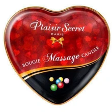 Массажная свеча сердечко Plaisirs Secrets Bubble Gum (35 мл): Тип Свеча