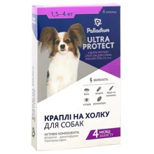 Капли на холку Palladium от блох и клещей для собак Ultra Protect весом до 4 кг, 0.5 мл 0.5 мл (4820150201340): Тип Капли