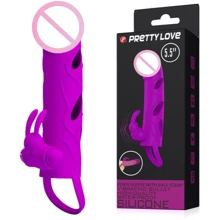 Насадка на член LYBAILE Pretty Love 5.5 "Vibrating Penis Sleeve Purple: Для кого Для мужчин