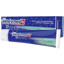 Blend-a-med Зубная паста 3D White Нежная мята 100 ml: Назначение Отбеливание, Очищение