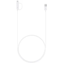 Кабель Samsung Combo USB Cable to USB-C/microUSB 1.5m White (EP-DG930DWEGRU): Тип USB Cable - microUSB/USB C