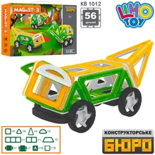 Магнітний конструктор Limo Toy Транспорт Magnistar 56 деталей (KB 1012): Кількість деталей, шт. 56