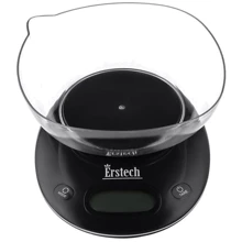 Ваги кухонні Erstech EKS-5181 Black: Тип конструкції с чaшей (съёмнaя)