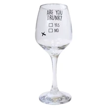 Бокал Are you drunk 0.38 белый: Производитель PAPAdesign