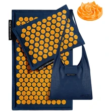 Коврик акупунктурный с подушкой 4FIZJO Eco Mat 68x42 см оранжевый (4FJ0229): undefined undefined