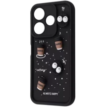 Чехол для телефонов Mobile Case Pretty Things Black/Coffee for Xiaomi Redmi Note 14 5G: Совместимость Xiaomi Redmi Note 14 5G