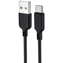 Кабель T-PHOX USB Cable to USB-C Fast 3A 1.2m Black (T-C829 Black): Тип USB Cable - USB-C