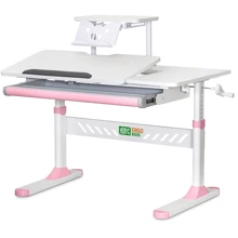 Дитячий стіл ErgoKids з полицею рожевий (TH-310 W/PN + BD-S30 PN): Тип Парта-трансформер