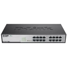 Сетевой коммутатор D-Link DGS-1016D: Порты только Gigabit Ethernet (10/100/1000)