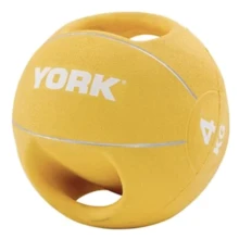 Мяч для фитнеса York Fitness медбол с двумя ручками 4 кг желтый (20014961807305): Особенности С ручками