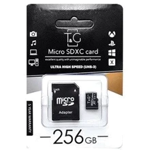Карта памяти T&G 256GB microSDXC Class 10 UHS-I U3 + adapter (TG-256GBSD10U3-01): Тип карты MicroSDXC
