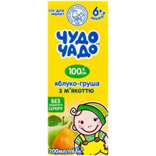 Сок Чудо-Чадо Яблоко-груша без сахара с мякотью 200 мл (4820016254671): Тип Соки