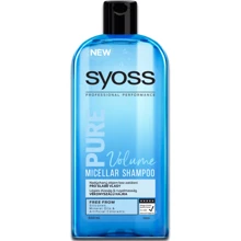 Schwarzkopf SYOSS Pure Volume Micellar Shampoo 500 ml Шампунь мицеллярный для тонких волос: Пол Для женщин