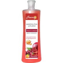 Нектар Шампунь-гель для душа Гранат и вишня 1000 ml: Назначение Укрепление, Увлажнение, Питание, Очищение