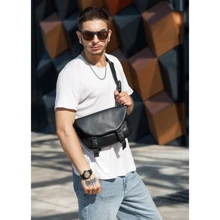 Мужская поясная сумка Sambag Tirso Zard черная (80551001m): Пол Мужской