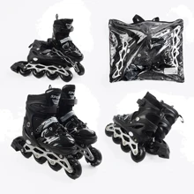 Раздвижные ролики Best Roller колеса PU 68072-L (39-43) Черные: Цвет черный