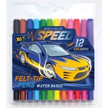 Фломастери 12 кол. "Speed ​​car" (650362): Тип На водній основі