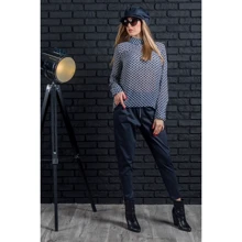 Блуза FLFashion Брют НББ 1971 44 синяя с длинным рукавом: Сезон Демисезон