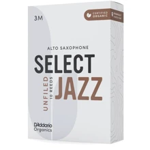 Трости для альт саксофона D'ADDARIO Organic Select Jazz - Alto Sax Unfiled 3M - 10 Pack: Производитель RICO