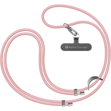 Ремешок для смартфона ArmorStandart Silicone Rope Titanium Pink with Grey holder (ARM76275): Цвет розовый