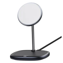Зарядное устройство Baseus Wireless Charger Stand MagSafe Swan Black (WXSW-01) for iPhone 16 I 15 I 14 I 13 I 12 series: Особенности MagSafe