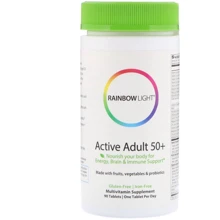 Rainbow Light Just Once Active Adult 50+ Food-Based Multivitamin 90 Tabs Мультівітаміни 50+: Тип мультивітаміни