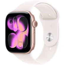 Apple Watch Series 11 GPS + Cellular 42mm Rose Gold Aluminium Case with Light Blush Sport Band - M/L (MF8F4): Размер корпуса 42mm