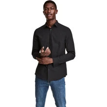 Сорочка H & M 5016169 46 чорна з довгим рукавом: Длина рукава Довгий