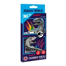 Олівці кольорові YES 12 шт 24 кольори Jurassic World (290679): Тип Цветные