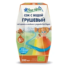 Сок органический FLEUR ALPINE Груша с природной водой 200 мл (1384010): Тип Соки