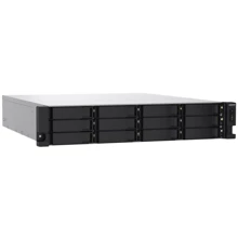 Сетевой накопитель (NAS) QNAP TS-1232PXU-RP-4G: Слоты для дисков 12 x 2,5" или 3,5" HDD/SSD с интерфейсом SATA II или SATA III, до 216 ТБ