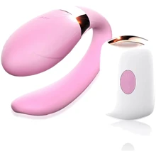 Вібромасажер для пар з пультом дистанційного керування - Boss Series V-Vibe Pink USB 7 Function, BS6200001: Для кого для пари
