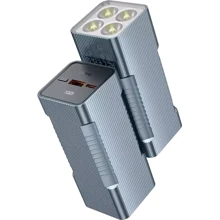 Внешний аккумулятор Hoco Power Bank 10000mAh Q15 Flashlight 22.5W Metal Gray: Количество USB 2