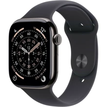 Apple Watch Series 11 GPS + Cellular 46mm Slate Titanium Case with Black Sport Band - S/M (MFD14): Размер корпуса 46mm
