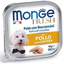 Паштет для собак Monge Dog Fresh с курицей 0.1 кг (70013062): Тип Влажный корм