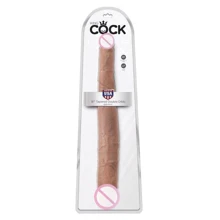 Двойной фаллоимитатор King Cock 16" Tapered Double Dildo, 40.6x4.3 см, коричневый: Назначение Для двойного проникновения