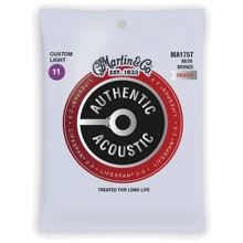 Струна для гитар Струны MARTIN MA175T Authentic Acoustic Lifespan 2.0 80/20 Bronze Custom Light (11-52): Тип Комплект струн