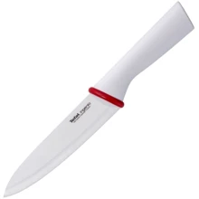 Ніж шеф-кухаря Tefal Ingenio Ceramic White з чохлом 16 см (K1520214): Лезо Камені з карбіду та кераміки