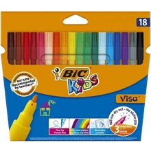 Фломастери BIC Visa 18 кольорів 18 шт (3270220002765): Тип Cтандарт
