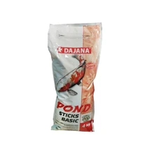 Сухой корм Dajana Pond Sticks Basic для декоративных карпов и прудовых рыб Белые палочки 4 кг (DP302N (5298): Вид корма Палочки
