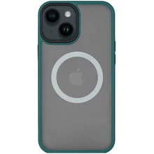 Чехол для iPhone Mobile Case TPU+PC Metal Buttons with MagSafe Green for iPhone 13: Цвет зеленый