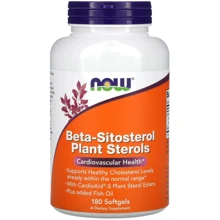 Now Foods Beta-Sitosterol Plant Sterols Бета-ситостерол 180 мягких таблеток: Форма выпуска Таблетки