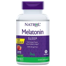 Natrol Melatonin, Fast Dissolve, Strawberry Flavor, 3 mg, 150 Tablets: Форма выпуска Таблетки