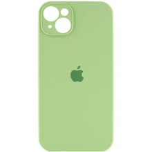 Чехол для iPhone Mobile Case Silicone Case Full Camera Protective Mint for iPhone 15 Plus: Цвет зеленый