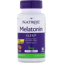 Natrol Melatonin, Fast Dissolve, Strawberry, 5 mg, 90 Tablets (NTL-05865): Форма випуску таблетки