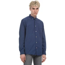Сорочка H & M 5733346 48 синя з довгим рукавом: Длина рукава Довгий