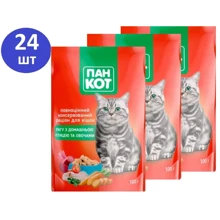 Влажный корм ПанКот Для кошек Домашняя птица 100 г х 24 шт. (4820111141012-24): Тип Влажный корм