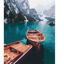 Картина по номерам Brushme Лодки на высокогорном озере 40x50 см (BS51602): Производитель Brushme
